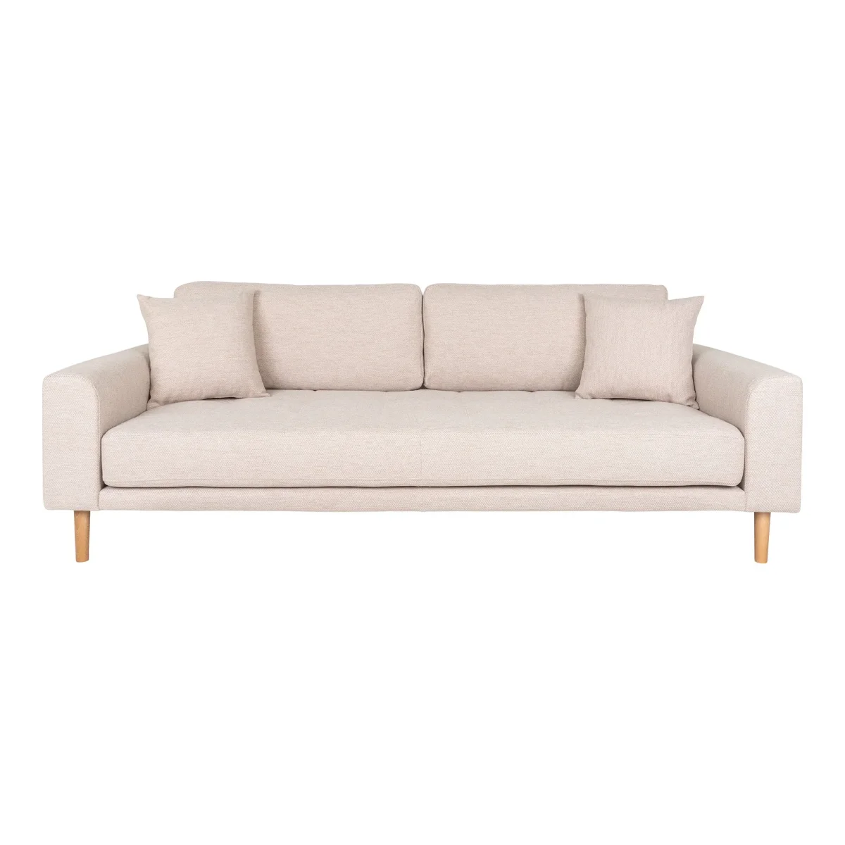 Lido 3 Personers Sofa - 3 Personers Sofa, Sand Med To Puder Og Natur Træben Hn1050 - Billede 6