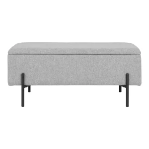 Watford Bænk - Bænk Med Opbevaring, Lysegrå 95X36,5X43 Cm, Hn1275