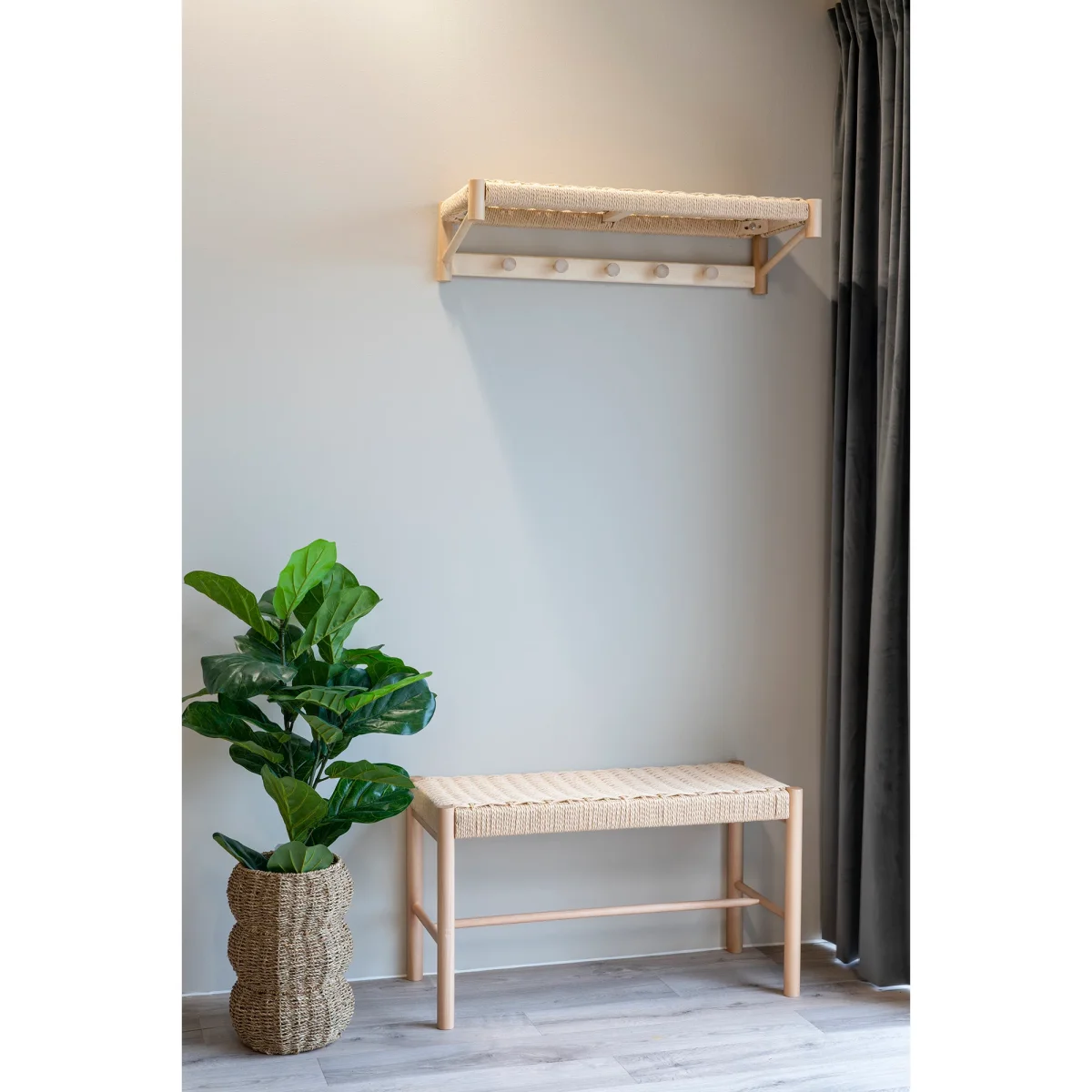 Abano Bænk - Bænk Med Naturflet Sæde, Poppeltræ, Natur 80X35X45 Cm - Billede 8