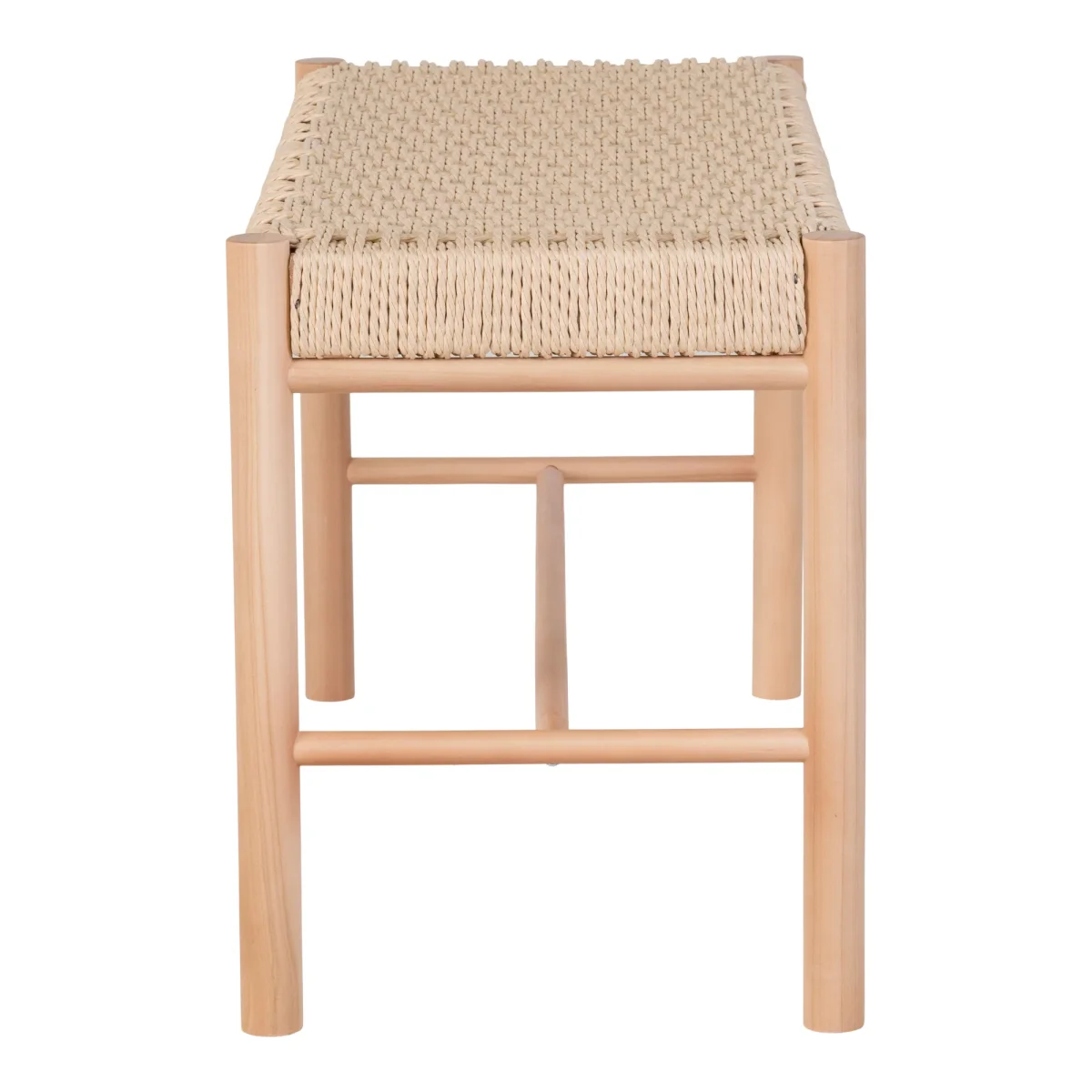 Abano Bænk - Bænk Med Naturflet Sæde, Poppeltræ, Natur 80X35X45 Cm - Billede 5
