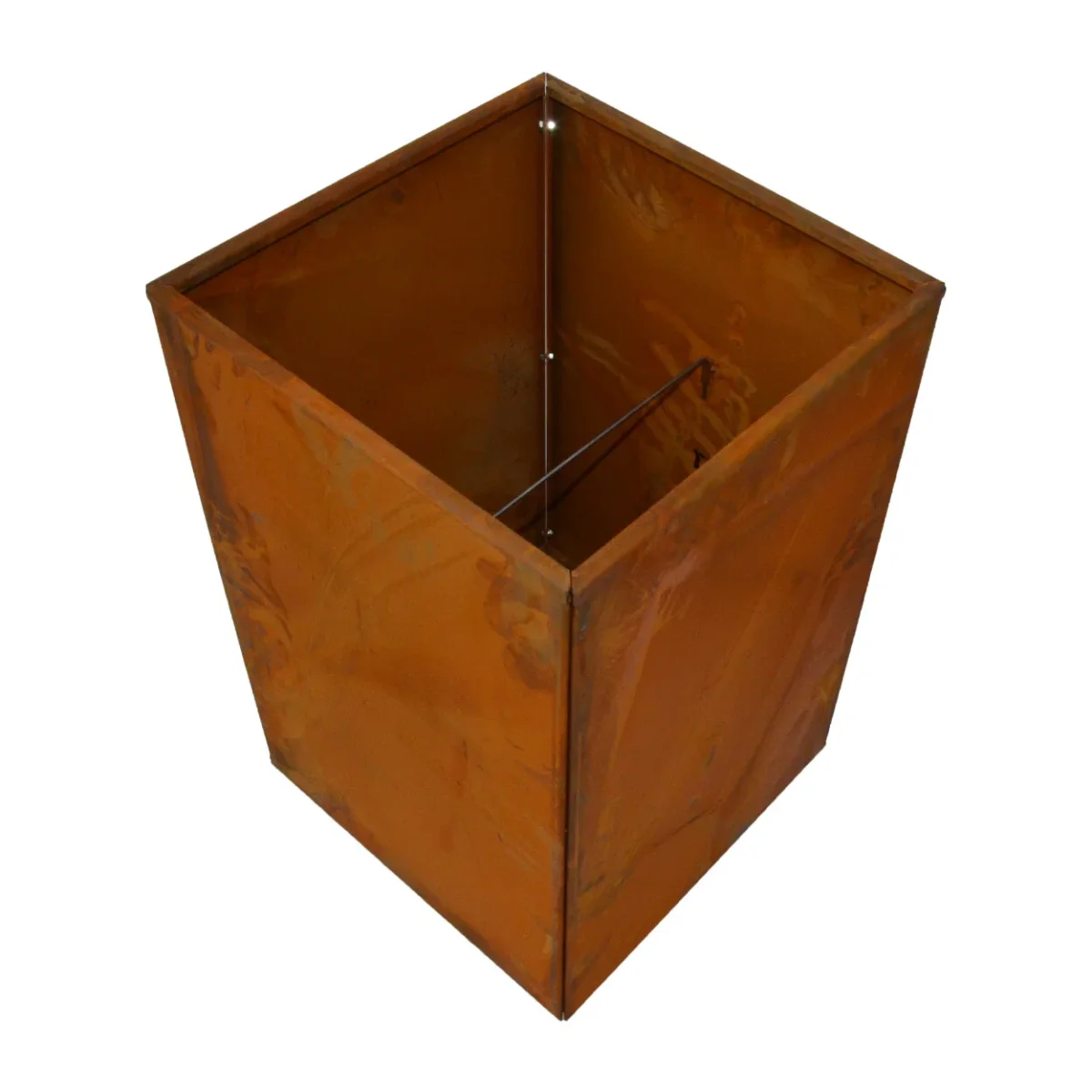 Krukke corten stål, 40 x 40 x 60cm, 2 mm med bund, Hortus - Billede 4
