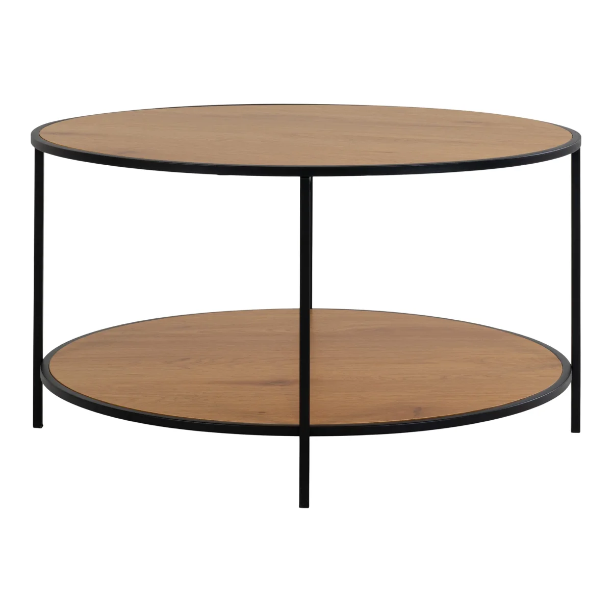 Vita Sofabord - Sofabord, Egetræslook, Sort Stel Ø80X45 Cm - Billede 5