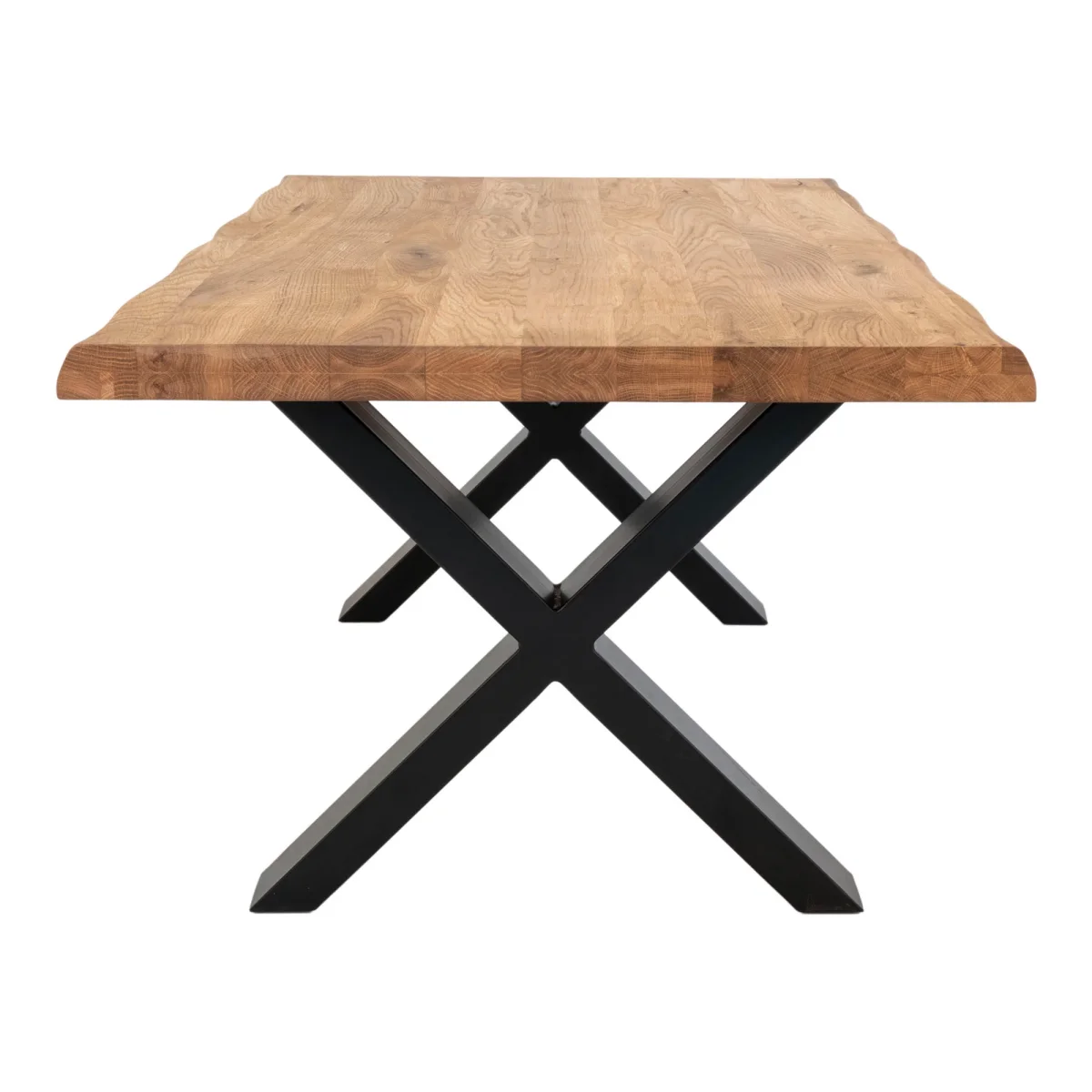 Toulon Sofabord - Sofabord Med Bølget Kant, Egetræ, Natur 70X120X50 Cm - Billede 5