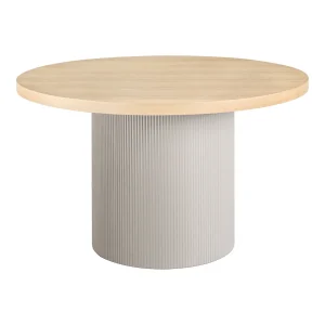 Solva Spisebord - Spisebord, Ask, Natur/Sand Ø120X75 Cm