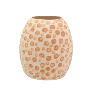 Villa Collection - Vase "Tana" - Papmaché - Cream/Nougat