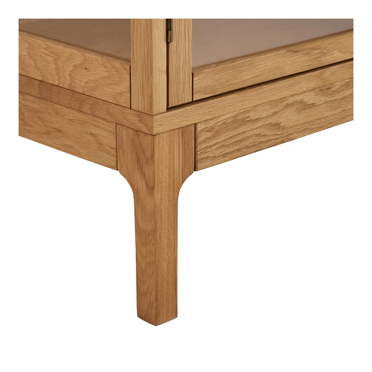 House Nordic - Zamora Vitrineskab, 2 glaslåger, 2 hylder, eg/egefiner/hærdet glas, 40x90x126 cm - Billede 8