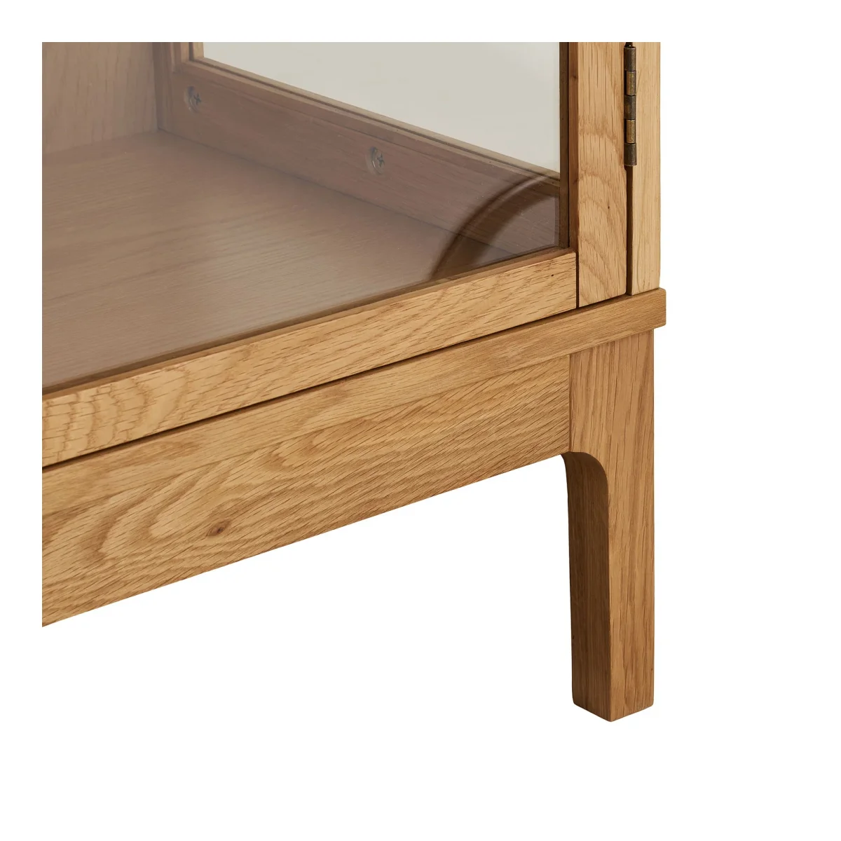 House Nordic - Zamora Vitrineskab, 2 glaslåger, 2 hylder, eg/egefiner/hærdet glas, 40x90x126 cm - Billede 9