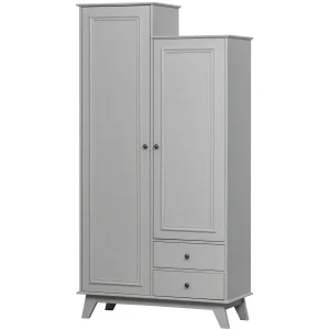 WOOOD - Lily Garderobeskab Fyrretræ Clay Grey FSC 190x98x41 cm