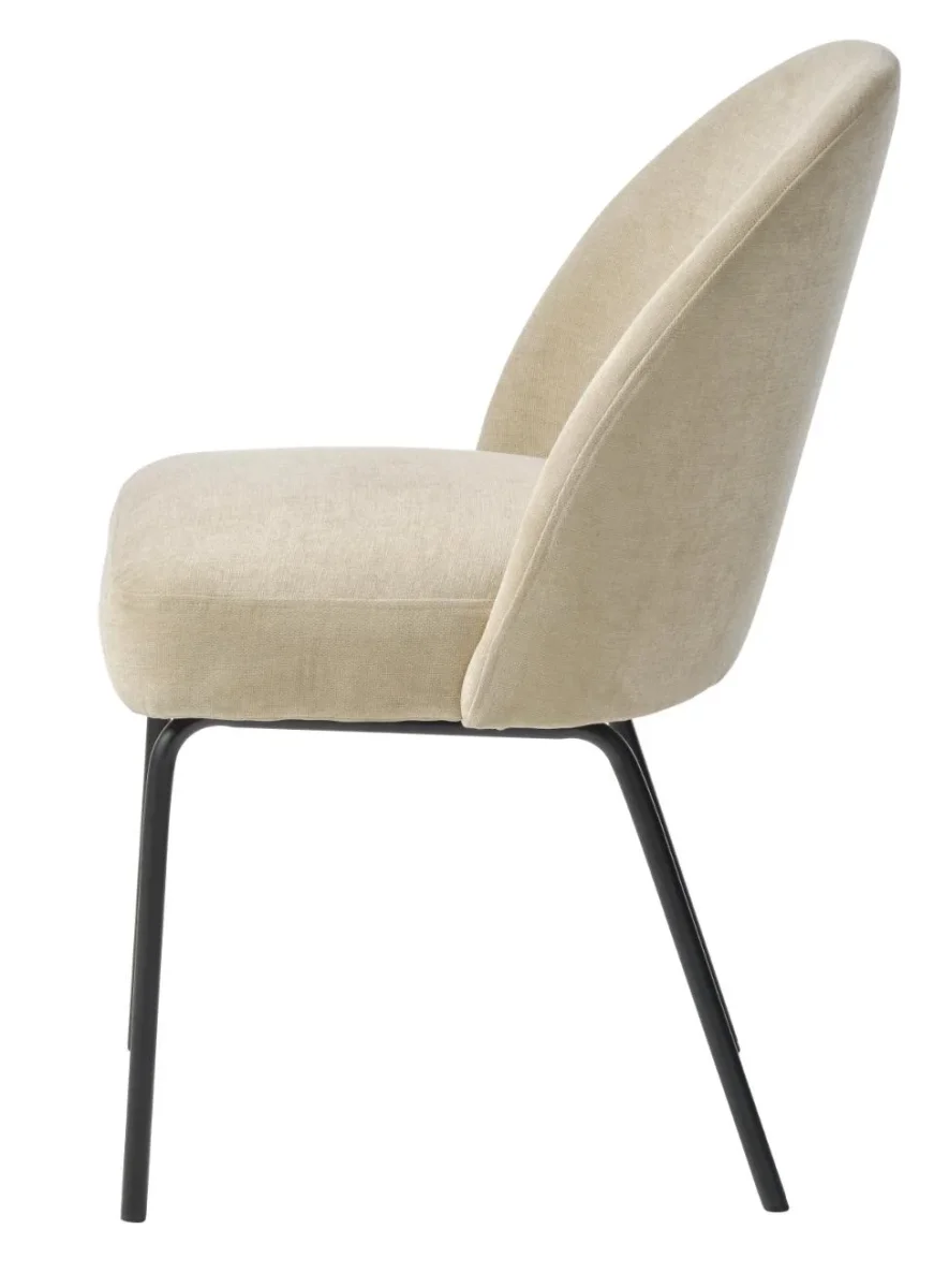 Creston Spisebordsstol, Sand Chenille, 48,5x57x83,5 cm, Sæt af 2 - Billede 6