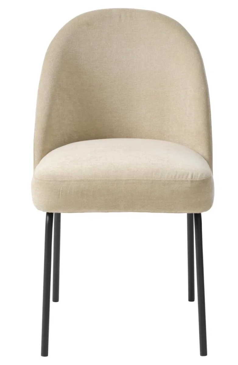 Creston Spisebordsstol, Sand Chenille, 48,5x57x83,5 cm, Sæt af 2 - Billede 2