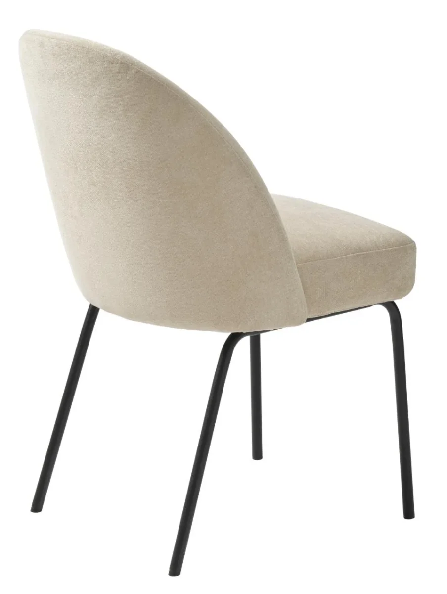 Creston Spisebordsstol, Sand Chenille, 48,5x57x83,5 cm, Sæt af 2 - Billede 9