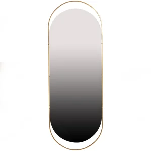 WOOOD - Sanou Spejl Oval XL Antik Messing 168x60x1 cm
