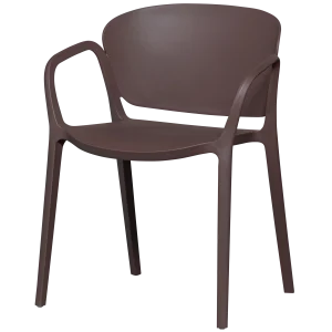 WOOOD Bent Havestol Plastik Lilla/Brun - Sæt af 2 stk. - 75x57x56 cm