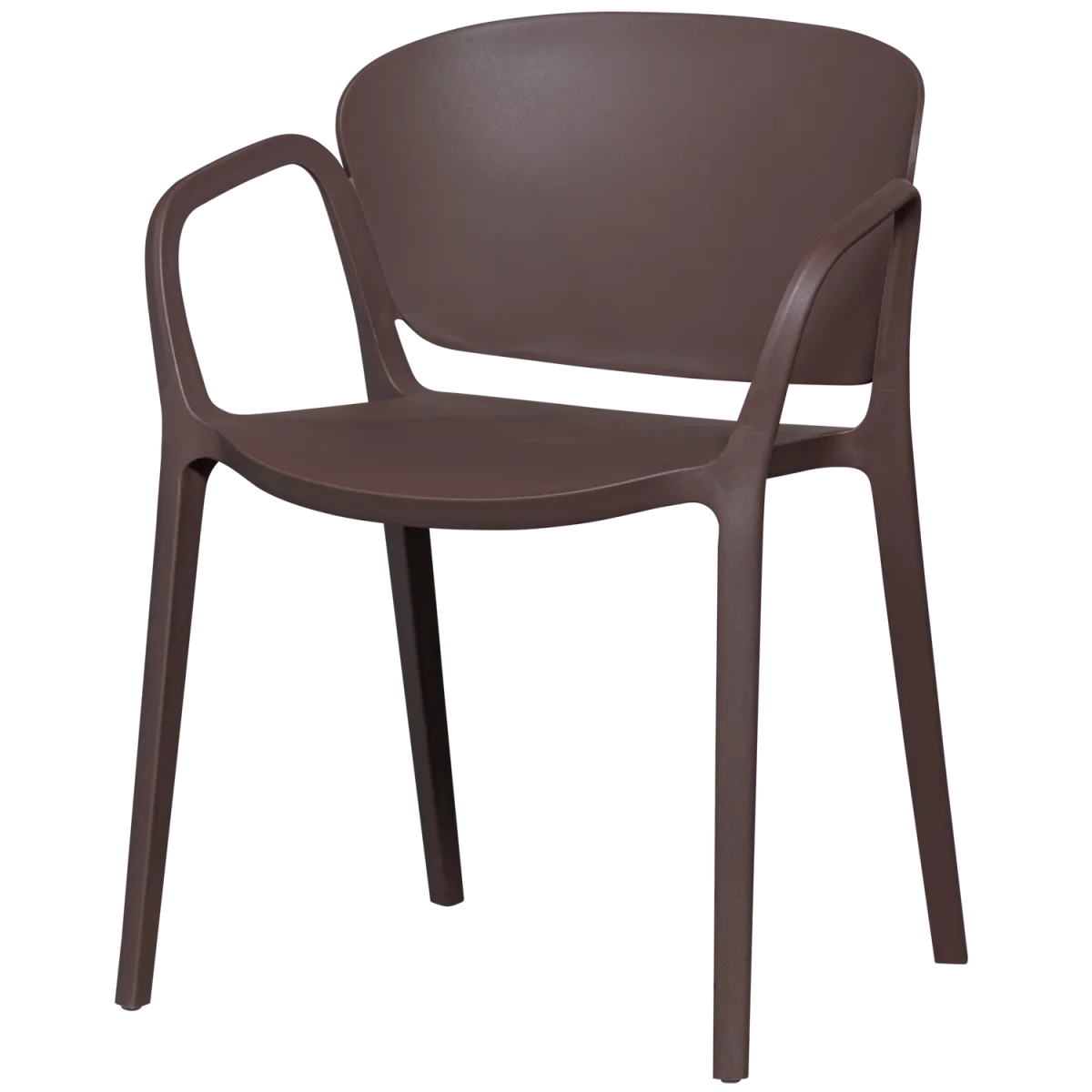 WOOOD Bent Havestol Plastik Lilla/Brun - Sæt af 2 stk. - 75x57x56 cm