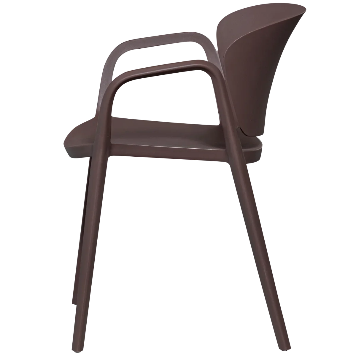 WOOOD Bent Havestol Plastik Lilla/Brun - Sæt af 2 stk. - 75x57x56 cm - Billede 7
