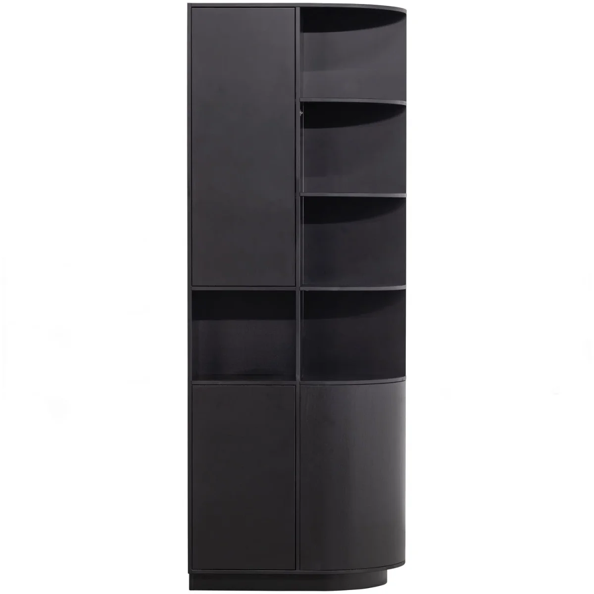 WOOOD - Finca Opbevaringsskab Rund Højre Fyr Dyb Sort FSC - 210x78x40 cm - Billede 5