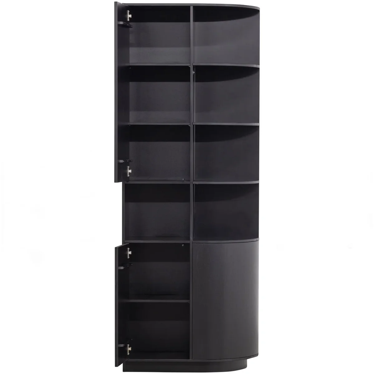 WOOOD - Finca Opbevaringsskab Rund Højre Fyr Dyb Sort FSC - 210x78x40 cm - Billede 6