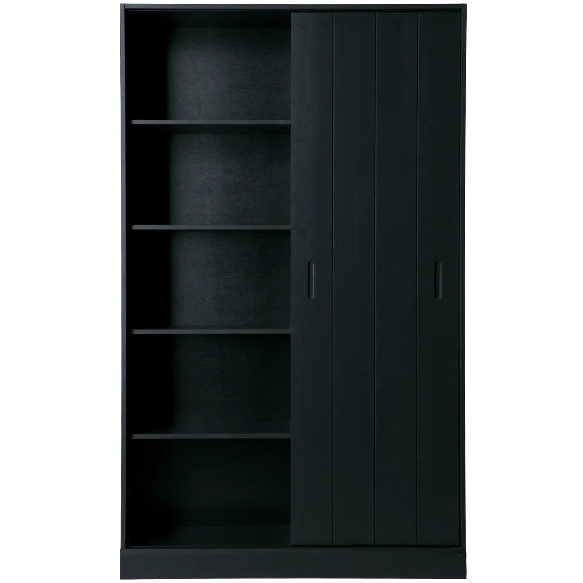 WOOOD - Move Skydedørsskab Fyr Mat Sort FSC - 200x120x42 cm - Billede 5