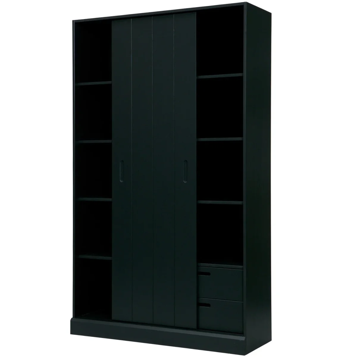 WOOOD - Move Skydedørsskab Fyr Mat Sort FSC - 200x120x42 cm - Billede 6