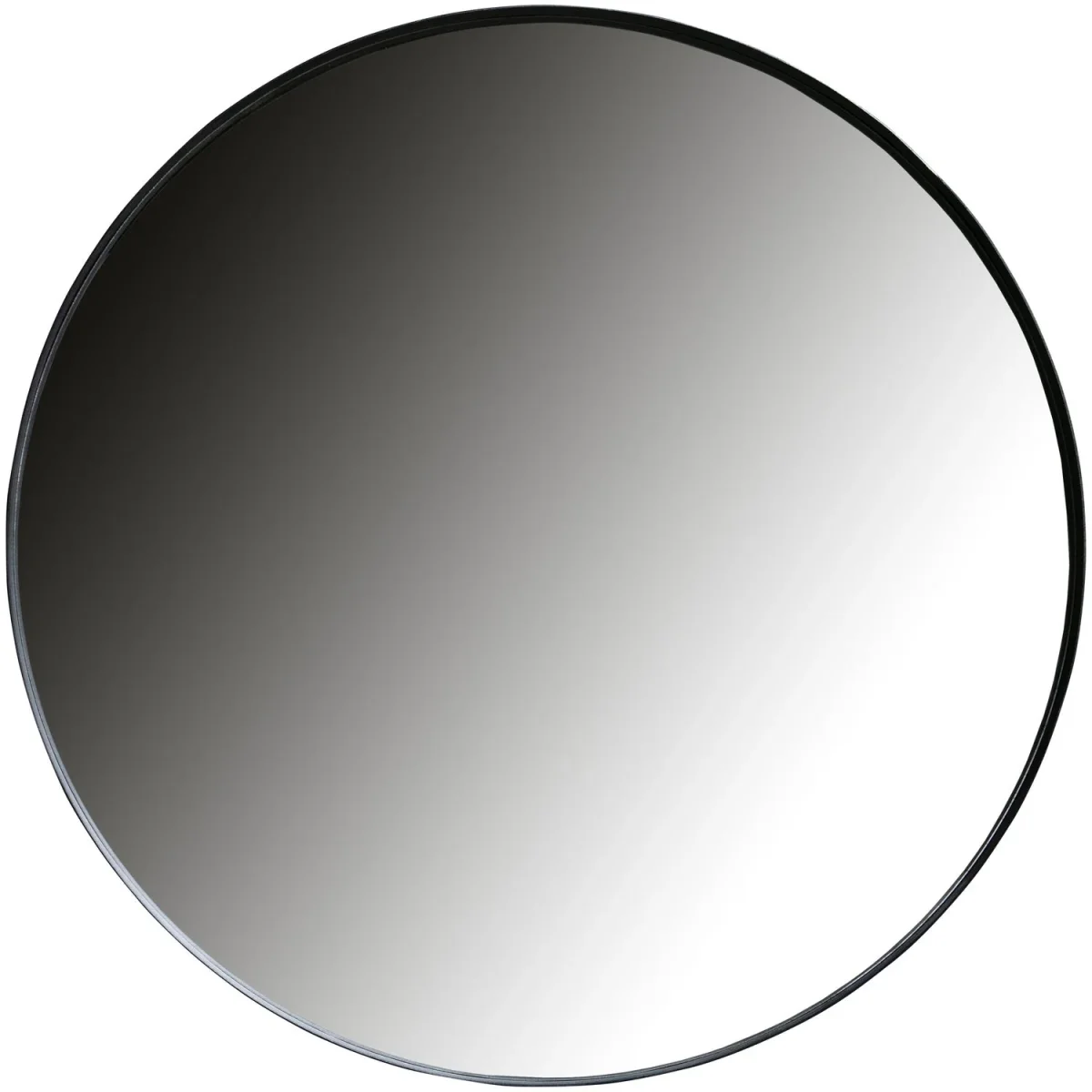 WOOOD - Doutzen Rundt Spejl Metal Sort - Ø115x5 cm