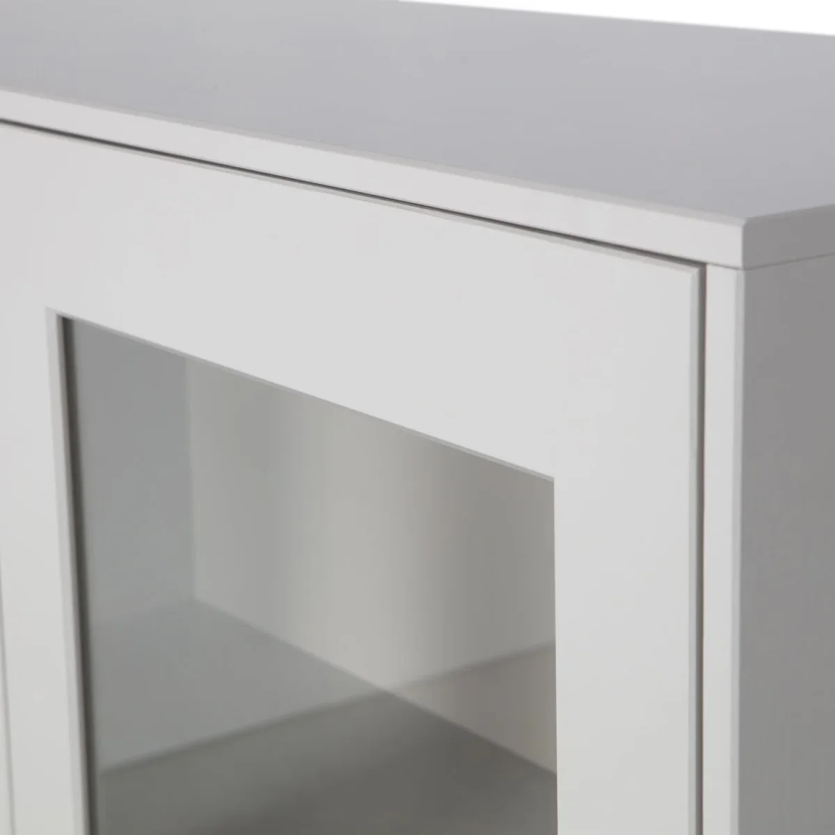 WOOOD Xam Vitrineskab Fyrretræ Cloud Grey FSC - 155x100x40 cm - Billede 9