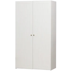 WOOOD Sipke Garderobeskab Fyrretræ Hvid FSC - 210x110x55 cm