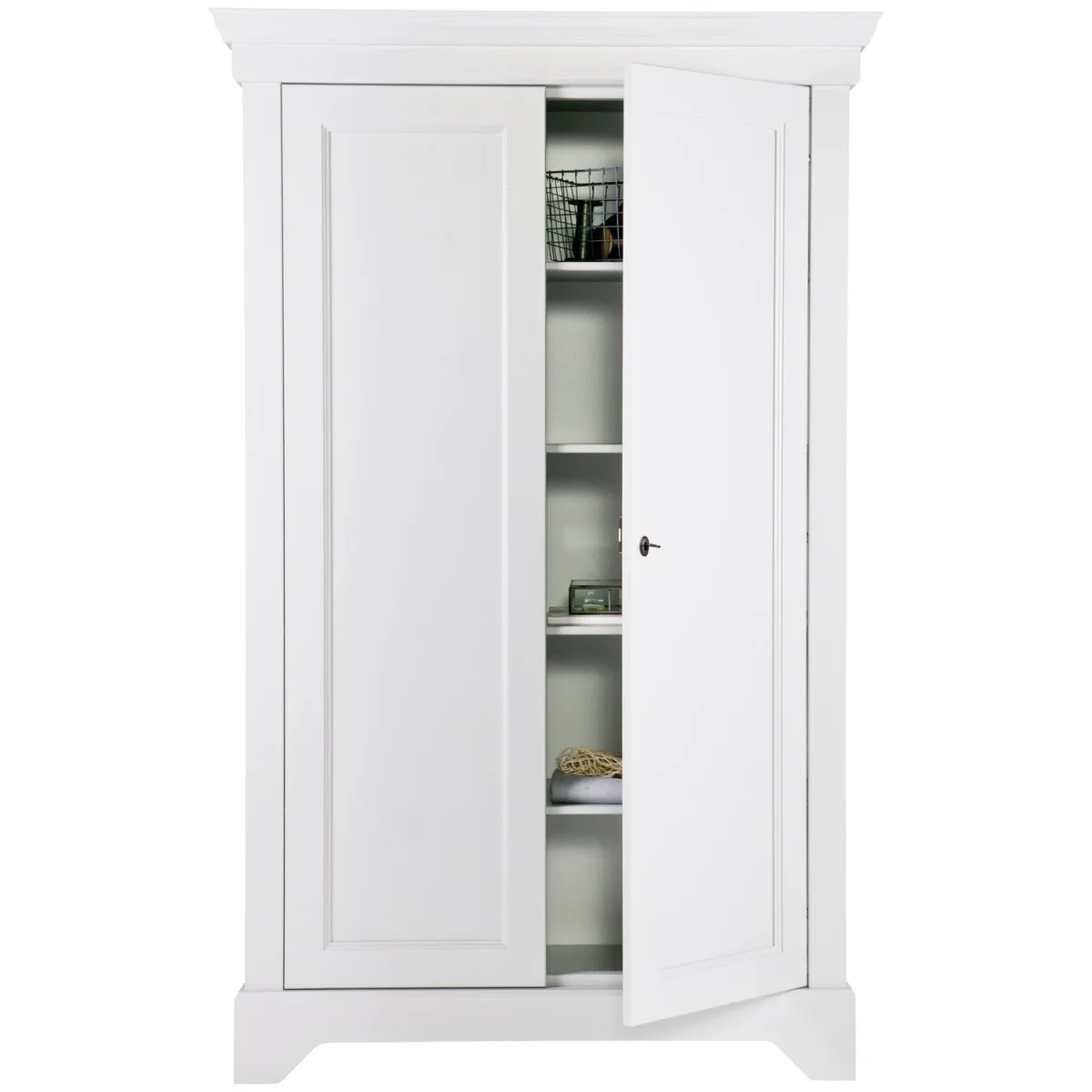 WOOOD - Isabel Skab Fyr Hvid FSC - 191x118x47 cm - Billede 7