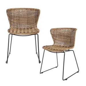 WOOOD - Wings Havestol Naturel Sæt af 2 - 78x55x54 cm