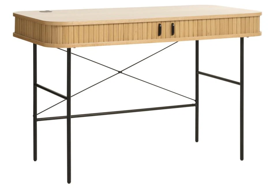 Nola Skrivebord, Natur Eg, 120x60x75 cm - Billede 9