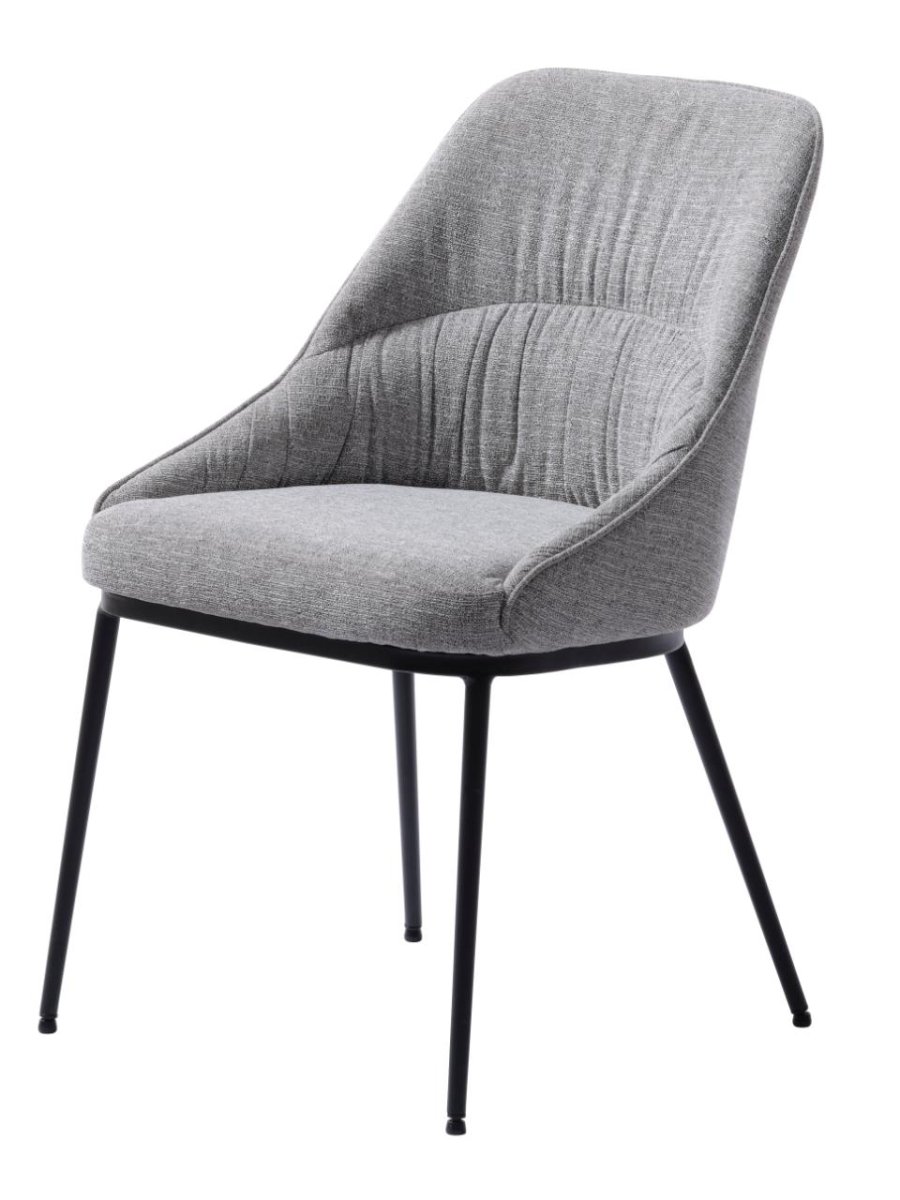 Meridian Spisebordsstol, Mellemgrå Tweed, 51,5x59x84,5 cm, Sæt af 2 - Billede 3