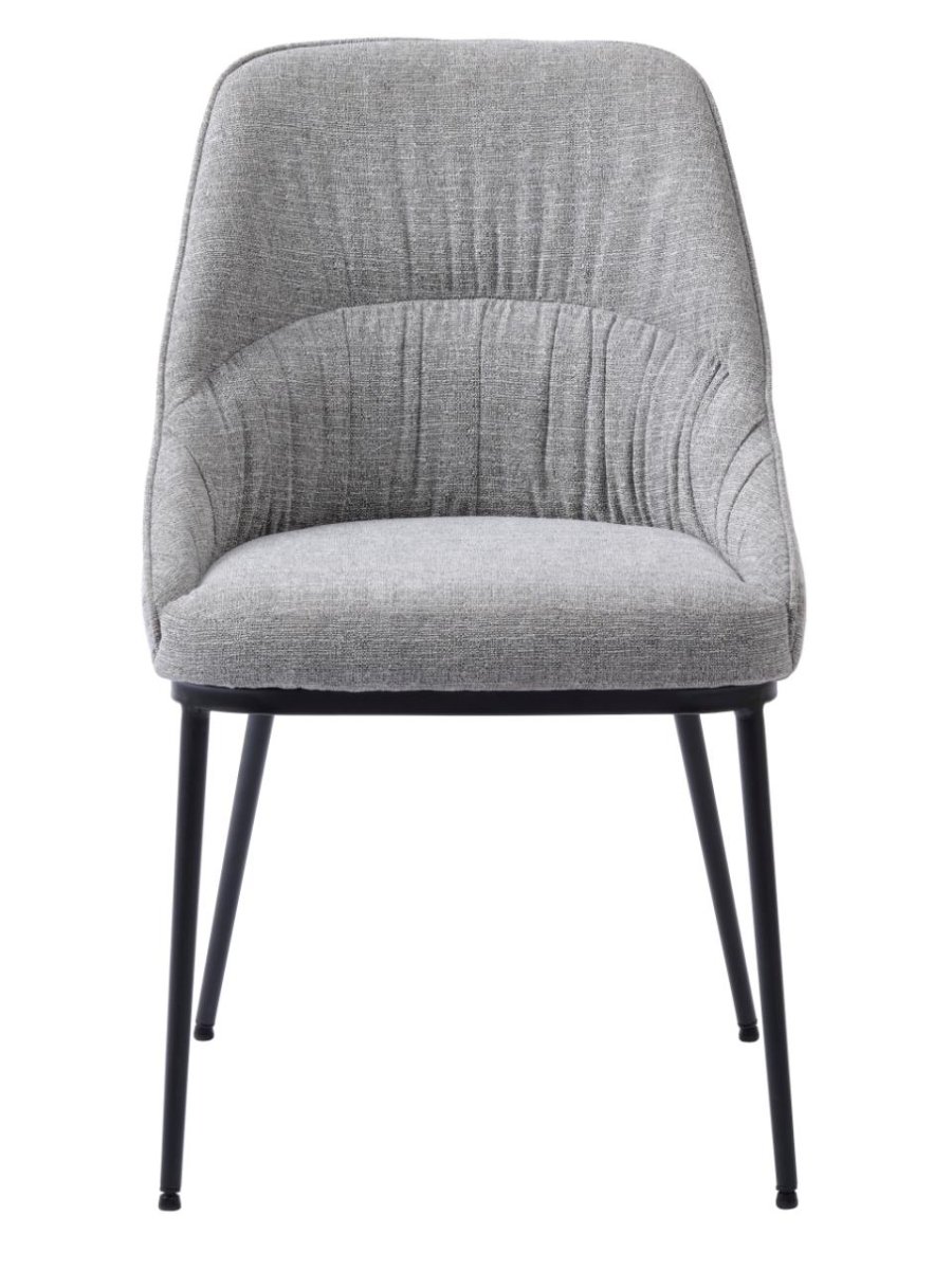 Meridian Spisebordsstol, Mellemgrå Tweed, 51,5x59x84,5 cm, Sæt af 2 - Billede 2