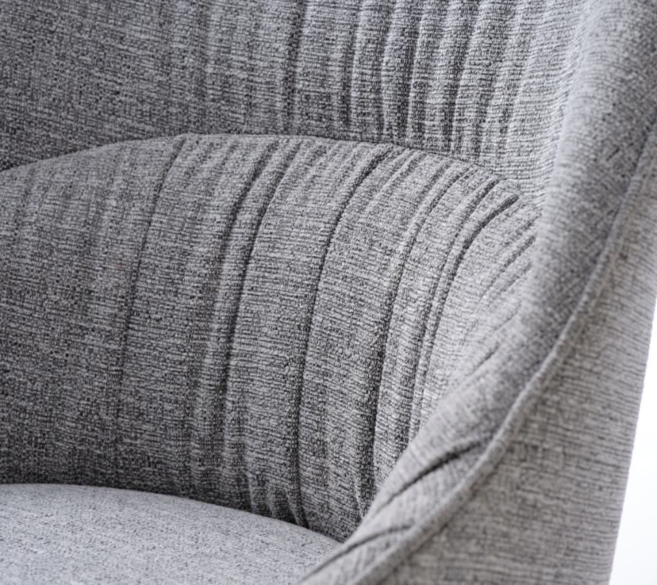 Meridian Spisebordsstol, Mellemgrå Tweed, 51,5x59x84,5 cm, Sæt af 2 - Billede 4