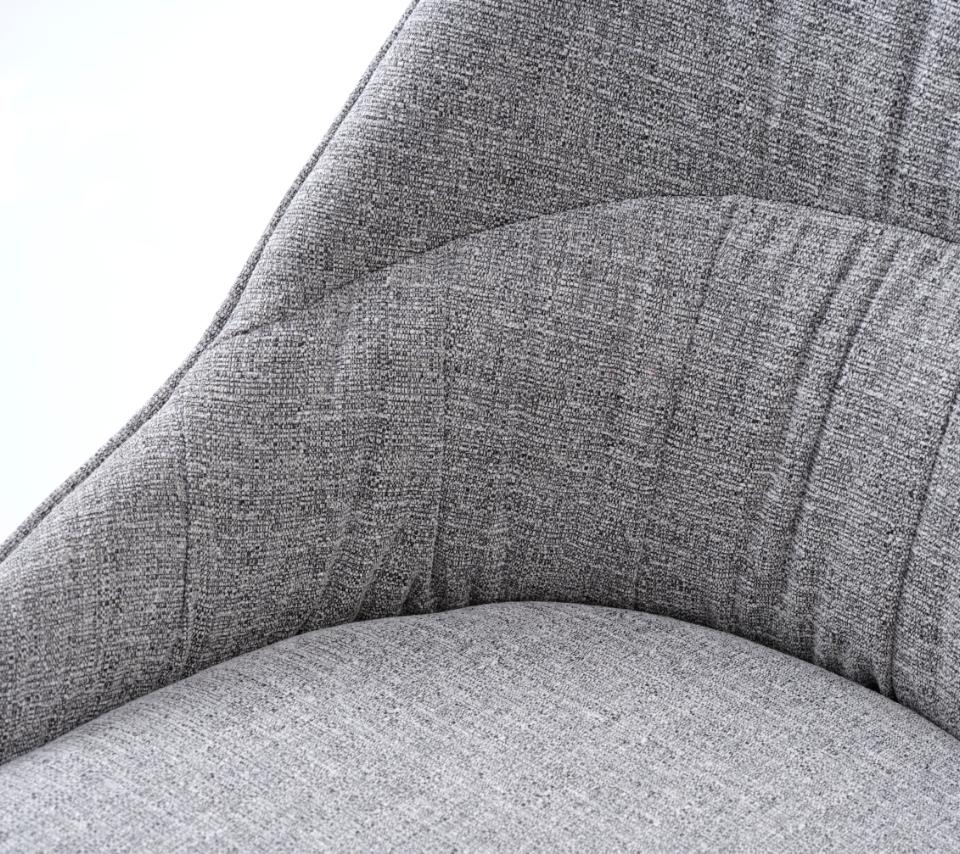 Meridian Spisebordsstol, Mellemgrå Tweed, 51,5x59x84,5 cm, Sæt af 2 - Billede 5