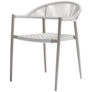 WOOOD Yellow Havestol Reb/Aluminium Lys Grå - Sæt af 2 stk. - 77x57x58 cm