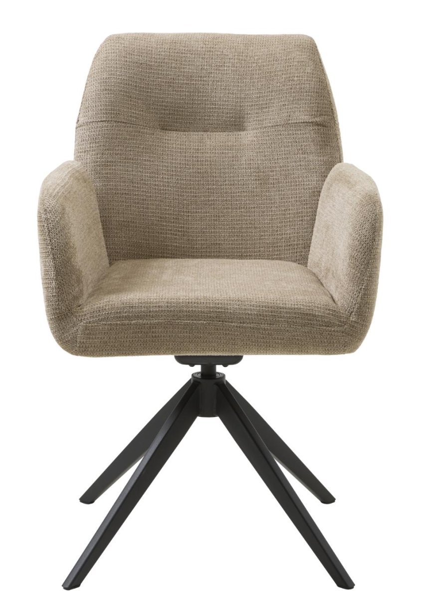 Roxana Spisebordsstol, Taupe, 57,5x62x88 cm, Dreje & Vippe - Billede 7