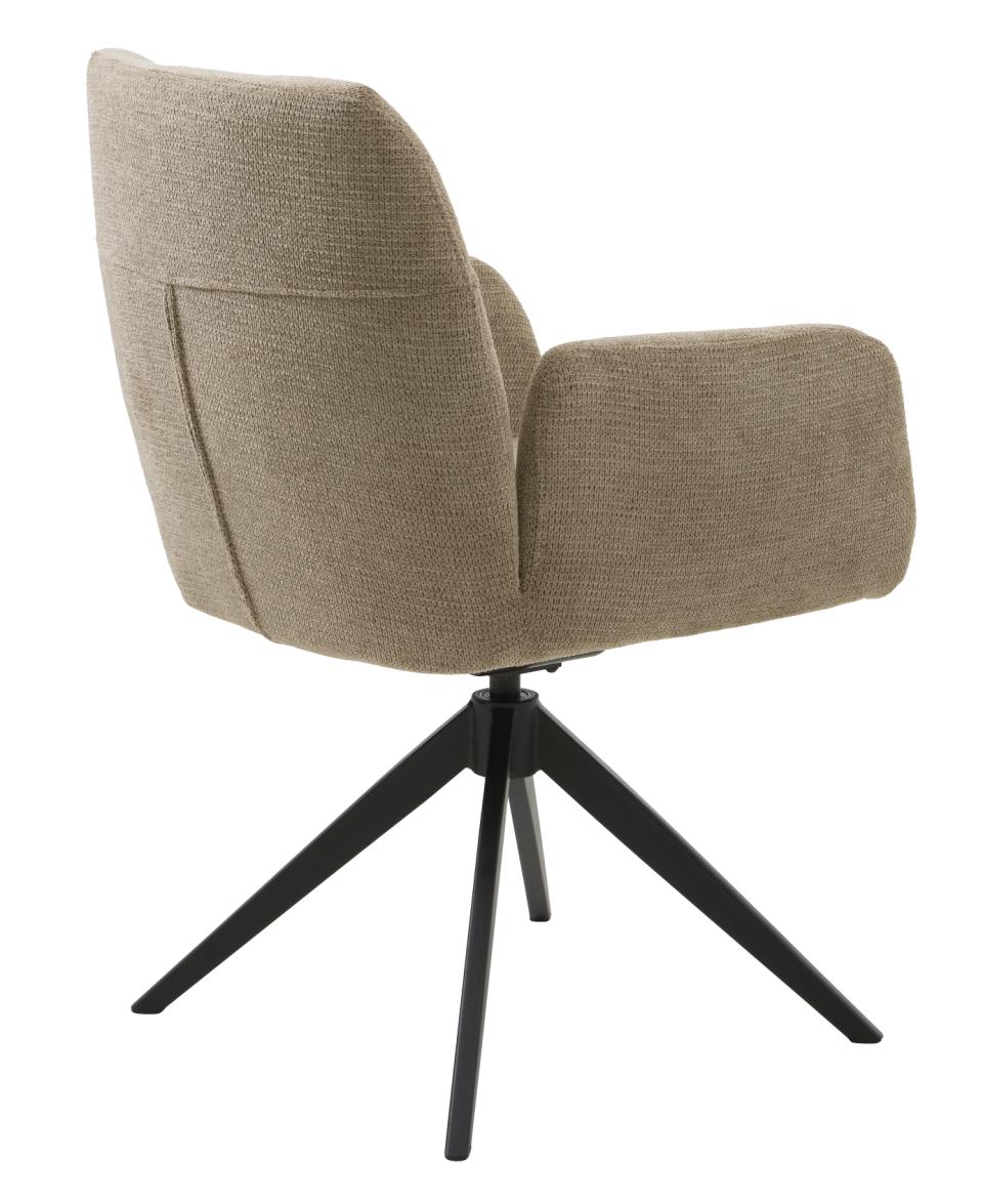 Roxana Spisebordsstol, Taupe, 57,5x62x88 cm, Dreje & Vippe - Billede 6