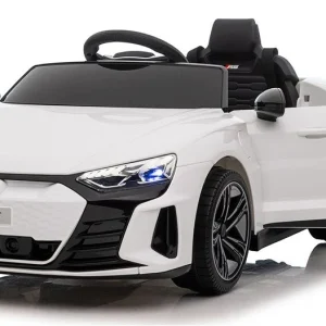 License - Audi RS e-tron GT,hvid, 4 hjulstræk, 4x12V/30W, 12V/7Ah, 2.4GHz RC.