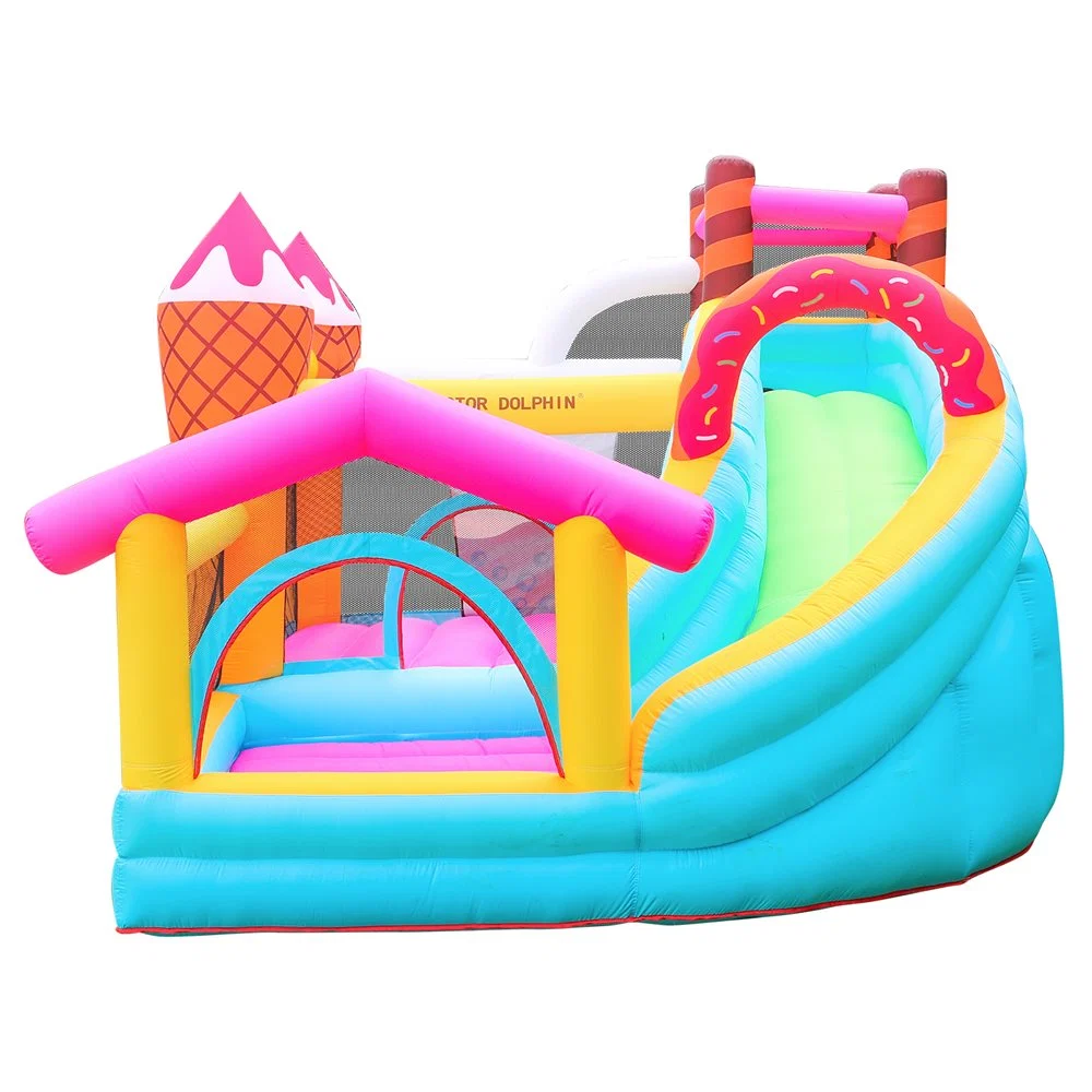 Doctor Dolphin - Hoppeborg, icecream tema, 2,80×3,10×2,25m, inkl. blæser - Billede 5