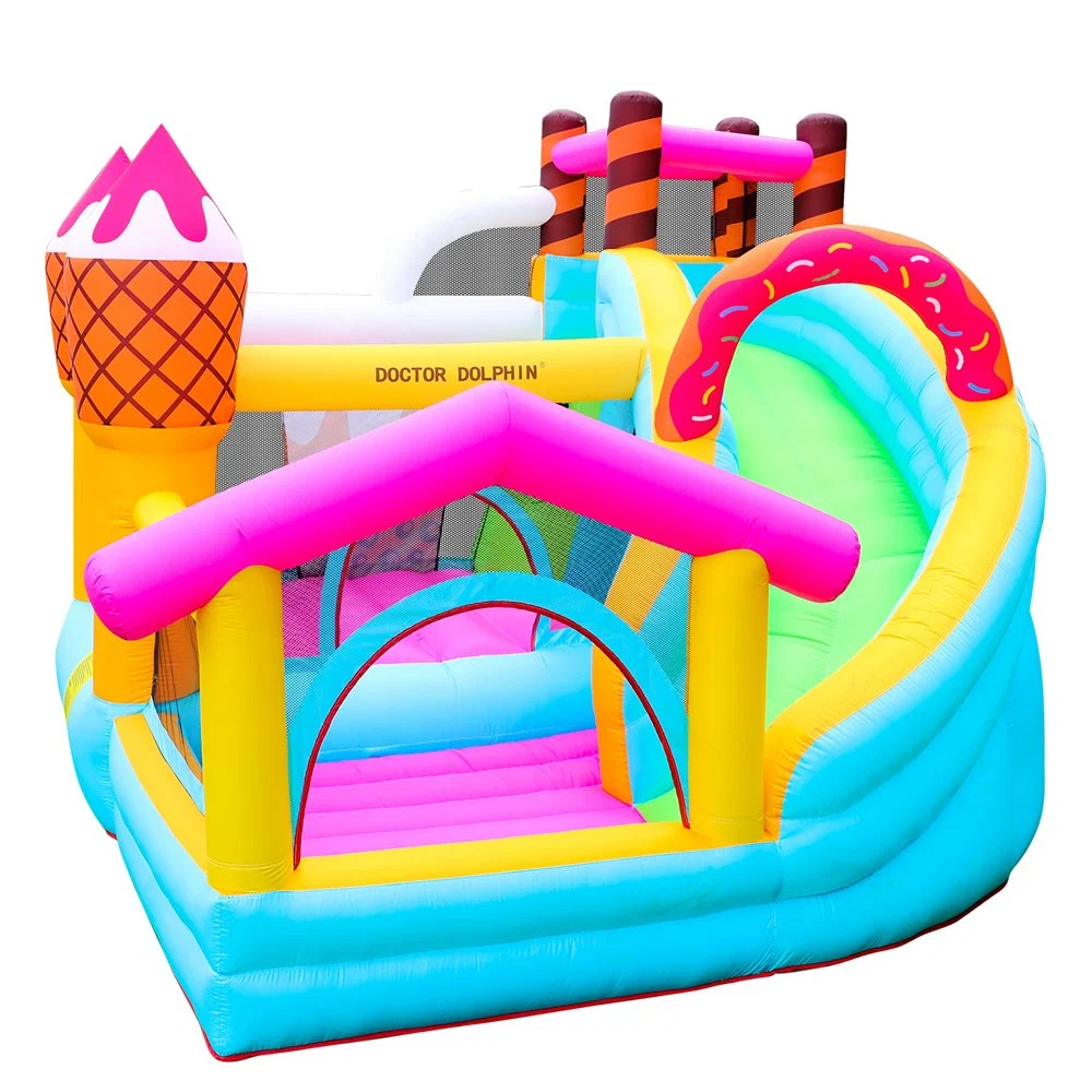 Doctor Dolphin - Hoppeborg, icecream tema, 2,80×3,10×2,25m, inkl. blæser - Billede 2