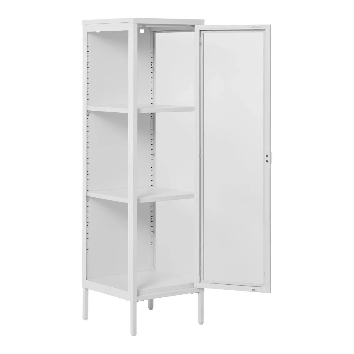 House Nordic - Brisbane Smalt Vitrineskab, Hvid, 40×35×140 cm - Billede 7