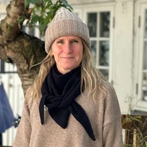 Doha Tørklæde - Cashmere - Navy
