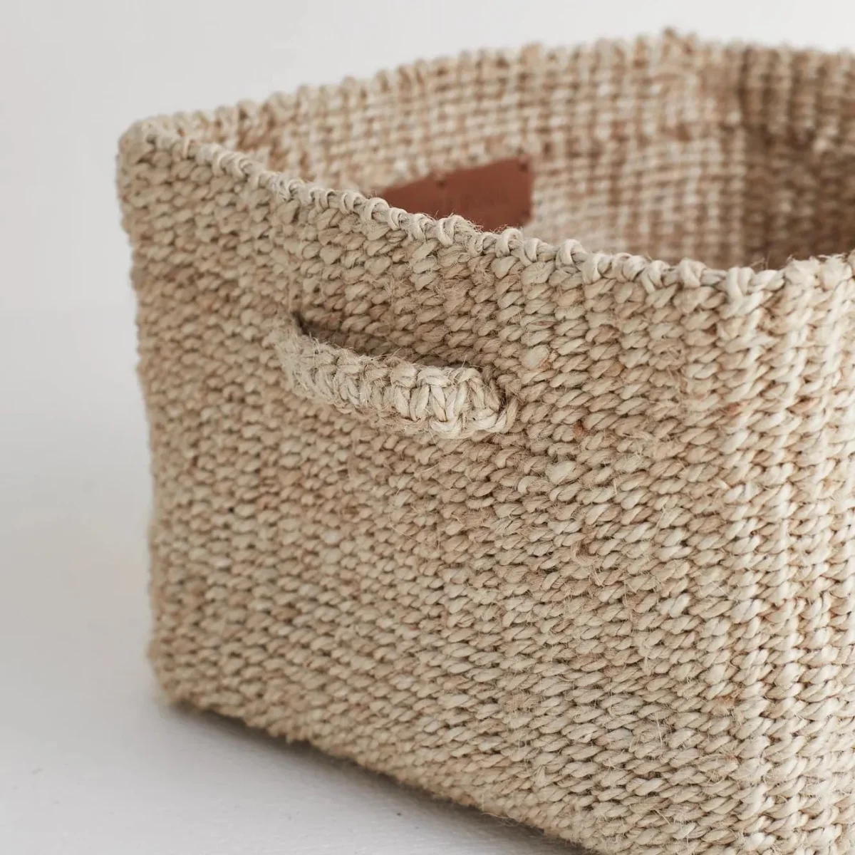 Sona Firkantet Kurv - Jute - Natural - Billede 4