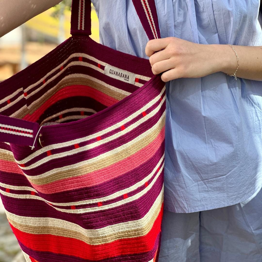Tote Bag - SEAL - Burgundy & Pink #2 - Billede 4