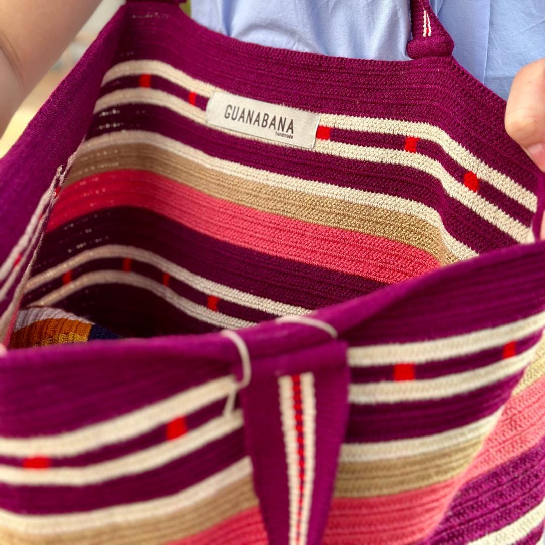 Tote Bag - SEAL - Burgundy & Pink #2 - Billede 5
