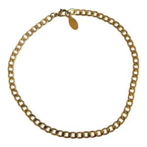 Gade & Juul - Ankelkæde - 28 cm - Kirurgisk Stål - Guld look - Follow