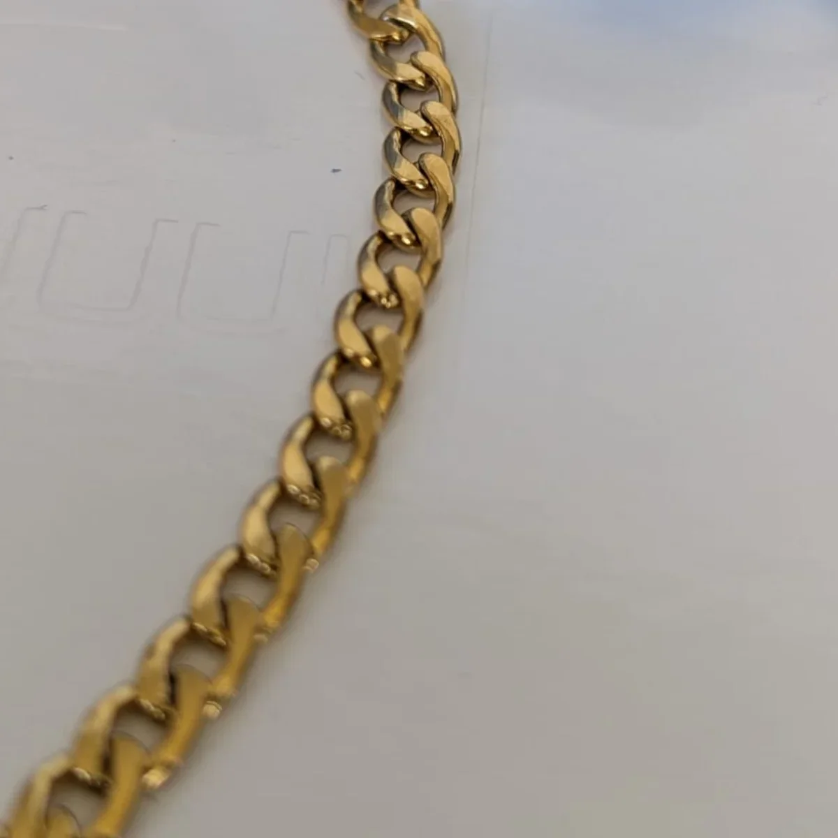 Gade & Juul - Ankelkæde - 28 cm - Kirurgisk Stål - Guld look - Follow - Billede 3