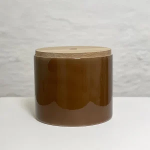 Løgkasse m. skærebræt - Mocha