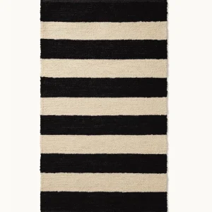 Aveiro Tæppe - Ebony w. Cru Lines