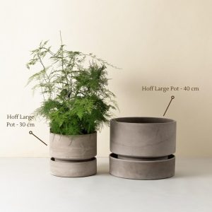 The Hoff Large Pot - Urtepotte - Raw Grey