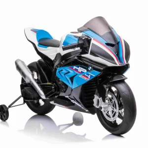 BMW HP4 El-motorcykel Børn XL 12V Lithium Blå - Original BMW Licens - 3+ År